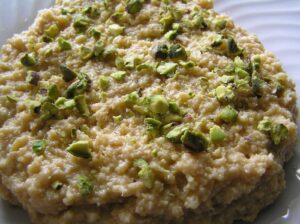 Transforming curdled milk into tasty and healthy dessert kalakand in simple steps