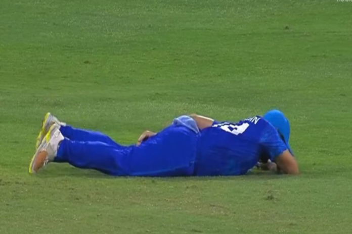 Afghanistan star Gulbadin Naib collapsed during a Super 8 match against Bangladesh at the T20 World Cup