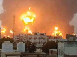 Israel bombed the Red Sea town of Hudaydah in Yemen on Sunday