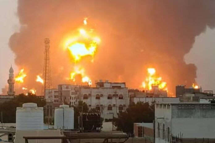 Israel bombed the Red Sea town of Hudaydah in Yemen on Sunday