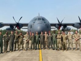 IAF fighter pilots with their US Air Force counterparts during joint military drills