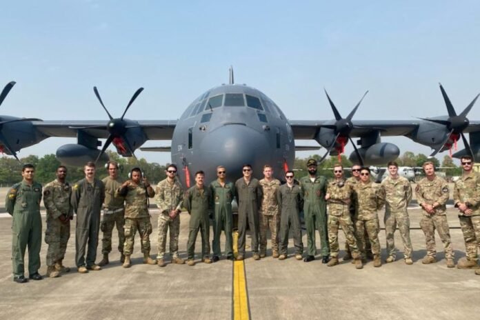 IAF fighter pilots with their US Air Force counterparts during joint military drills