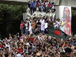 Sheikh Hasina forced to step down as prime minister of Bangladesh and flee to India following extensive protests in the country