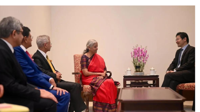 The Indian delegation to Singapore comprised Finance Minister Nirmala Sitharaman, External Affairs Minister S Jaishankar, Commerce Minister Piyush Goyal, and Railway Minister Ashwini Vaishnaw