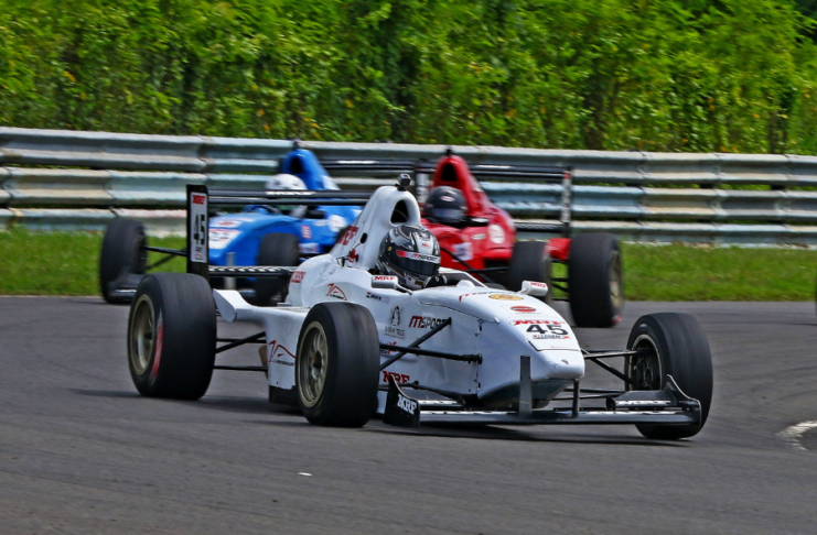 Abhay Mohan, 16, established a blistering speed from pole position to win his eighth race in ten starts in the MRF Formula 2000