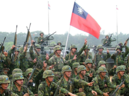 Taiwan military forces during a training exercise