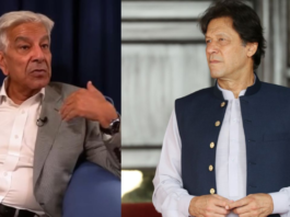 Pakistan defence minister Khwaja Asif has been left embarrassed after claiming that the Twitter account of Imran Khan is controlled by India