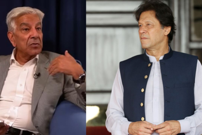 Pakistan defence minister Khwaja Asif has been left embarrassed after claiming that the Twitter account of Imran Khan is controlled by India
