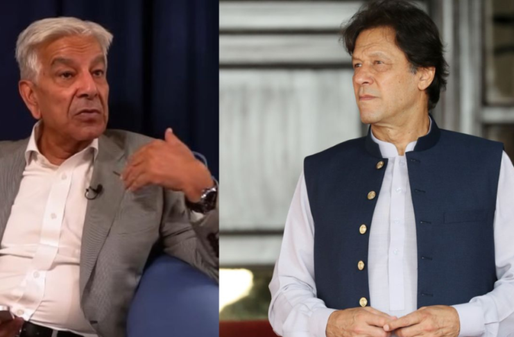Pakistan defence minister Khwaja Asif has been left embarrassed after claiming that the Twitter account of Imran Khan is controlled by India